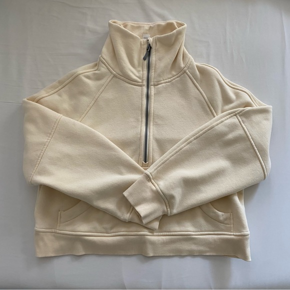 1/2 Zip Funnel Neck Crop Sweater - Picture 2 of 6